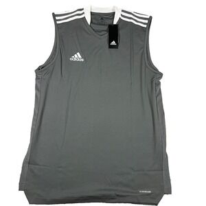 Adidas‎ Mens Size M Gray Primegreen Aeroready Sleeveless Performance Jersey NWT